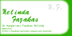 melinda fazakas business card